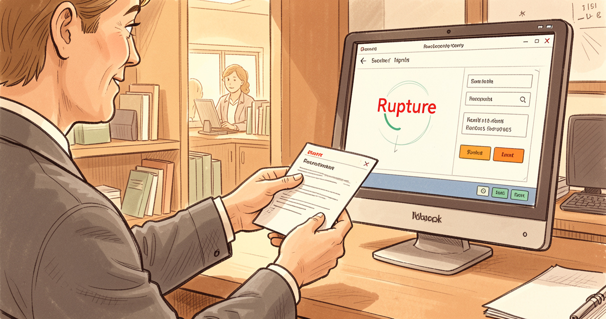 Patient remettant une ordonnance au pharmacien qui utilise Vigirupture pharmacie