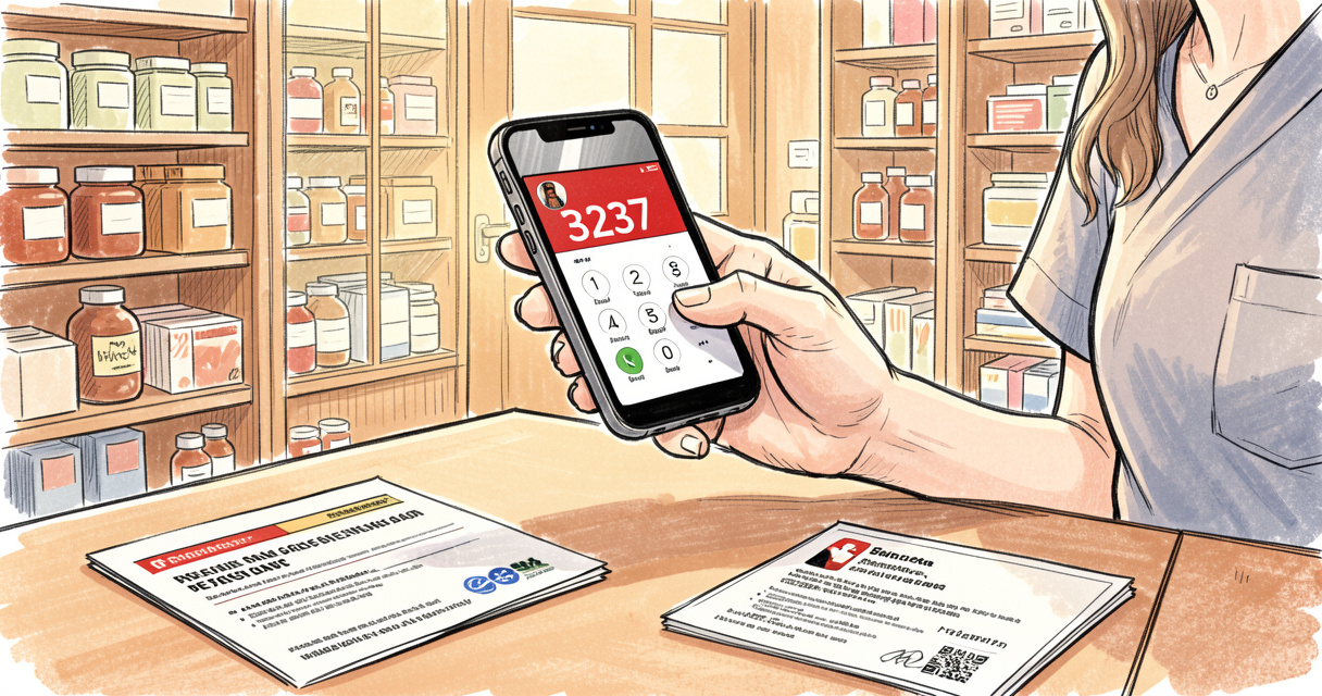 Appel du 3237 pour une pharmacie de garde avec documents nécessaires