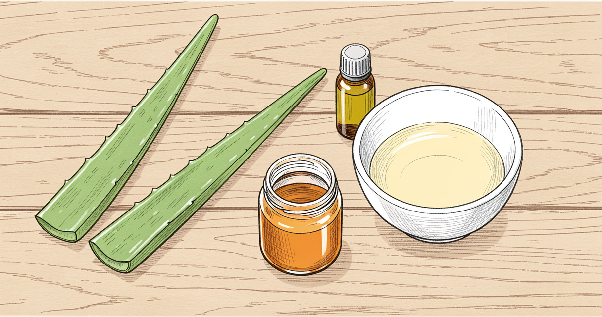 Remèdes naturels contre la dermite séborrhéique : huile essentielle tea tree, aloe vera, miel et vinaigre de cidre