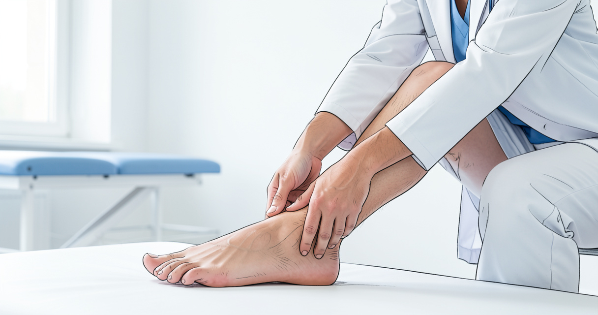 Entorse du pied sans fracture : gonflement et douleur de la cheville