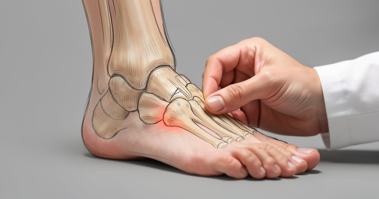 Anatomie de l'articulation de Lisfranc au milieu du pied humain